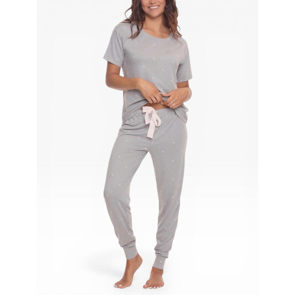 Felina 3pc Lounge Set Tee Shorts Joggers Women L NWT - Picture 2 of 5